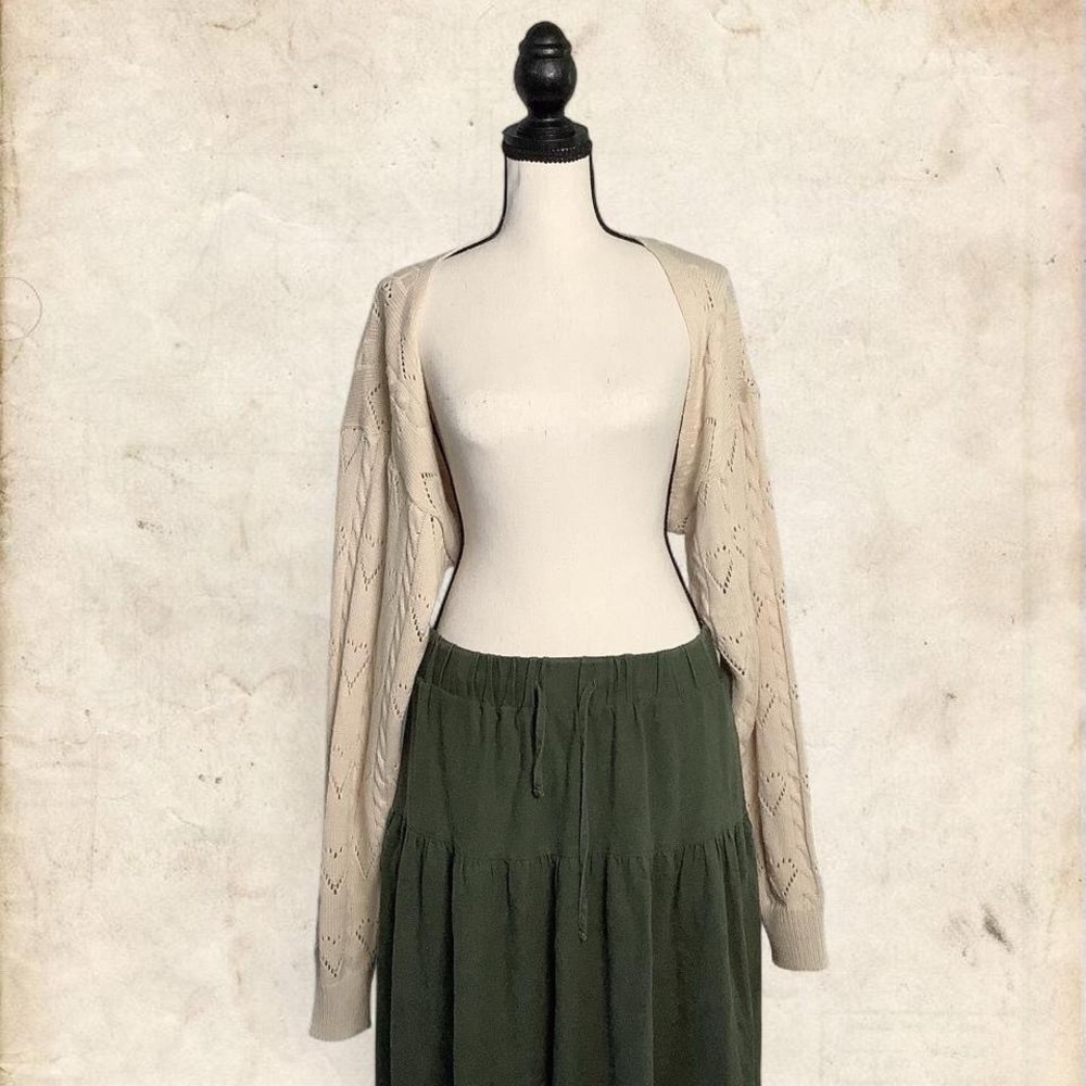 Cream Long Sleeve Bolero